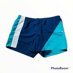 Vintage 80s Jantzen Swim Trunks Size XXL Tall Men’s Lined Drawstring Blue Teal